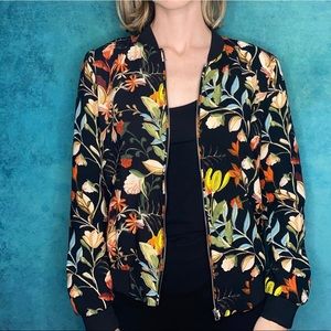 Zara Floral Bomber Jacket